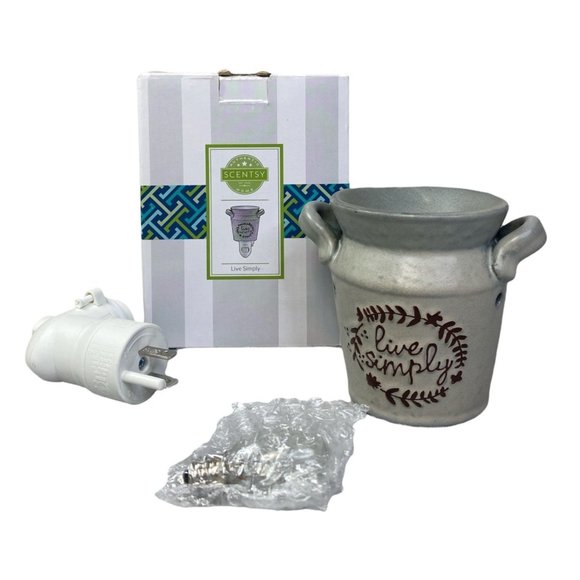 Scentsy Other - NIB Scentsy Live Simply Electric Wall Plug Gray Farmhouse Cottagecore
